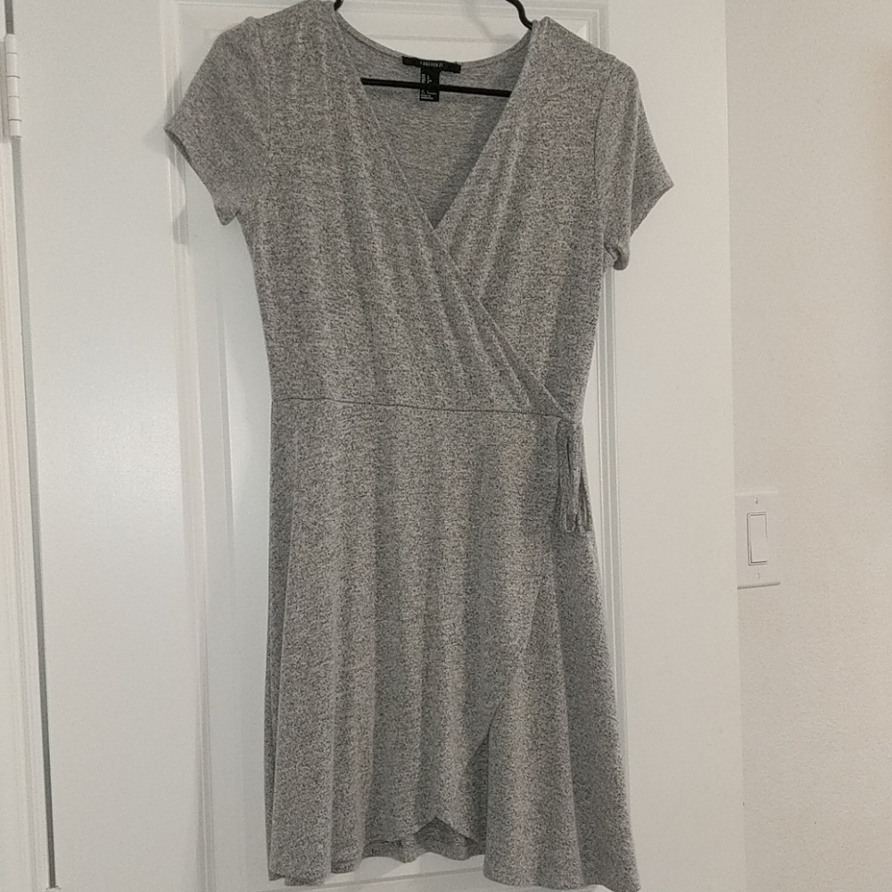 Heather Gray Wrap Dress